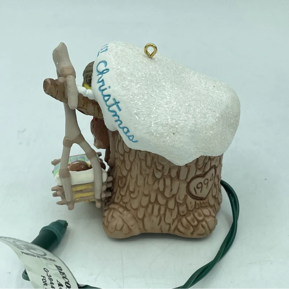 1994 Hallmark Baby’s First Christmas Ornament Lights Music Magic Squirrels - Picture 8 of 12